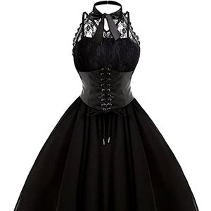 Black gothic punk dress